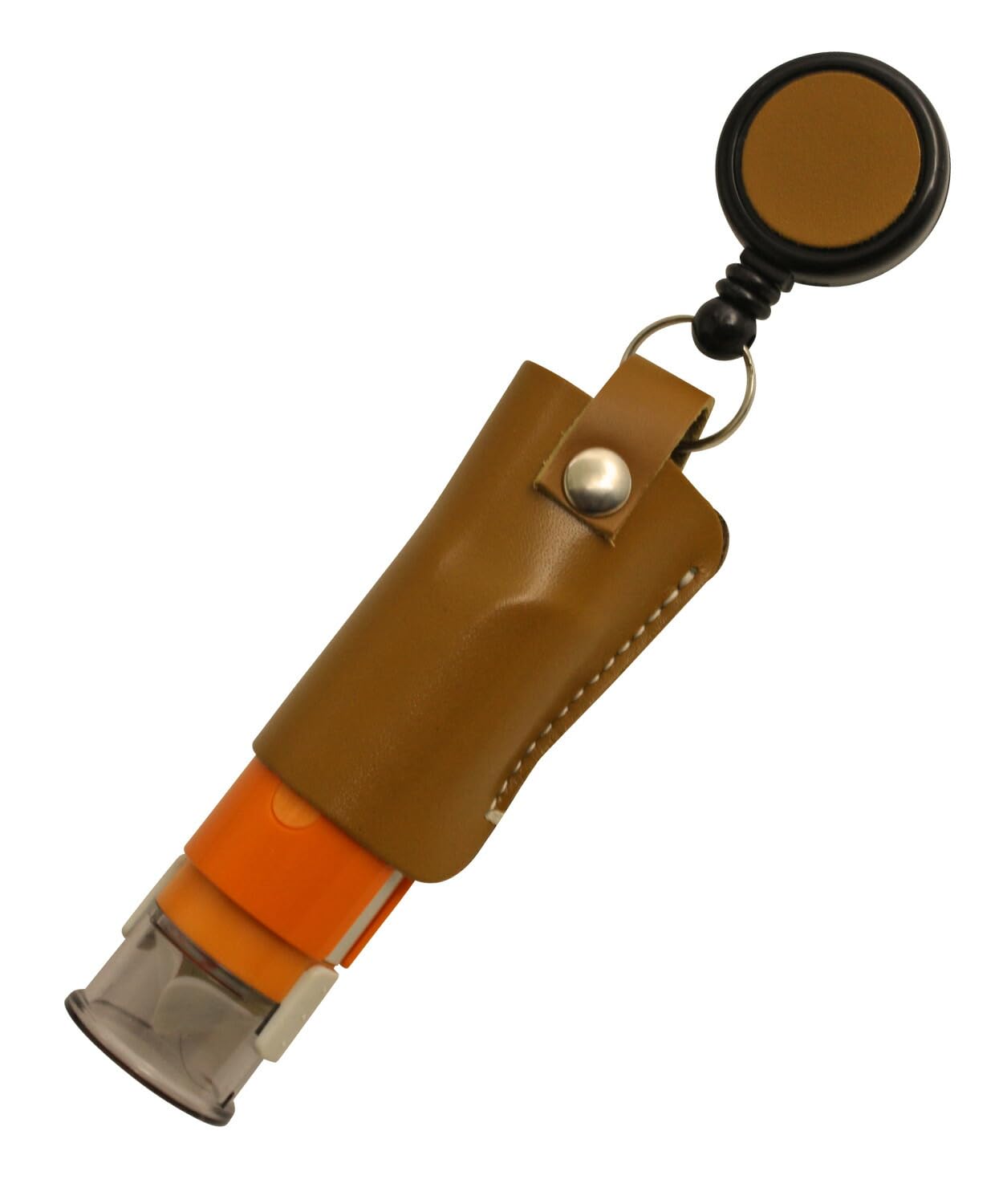 Amazon | HERBE クリップ付き黒リール 牛革 印鑑ホルダー 印鑑ケース